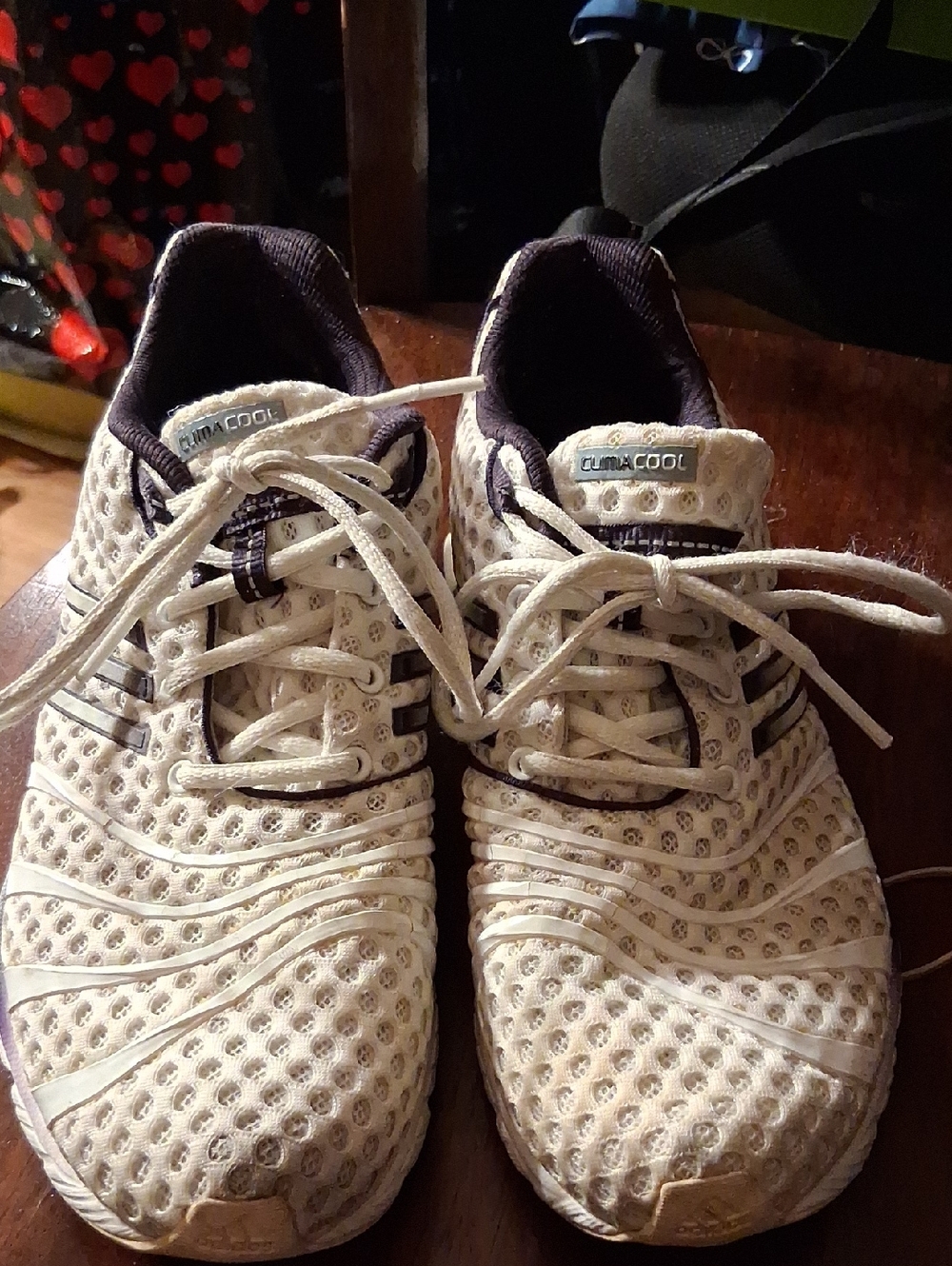 adidas White and Navy ClimaCool Mesh Sneakers